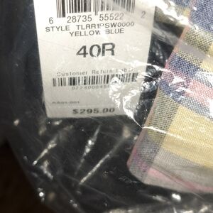 Club Room Men Suit Jacket, 40R, multi: blue, yellow, pink, and green.